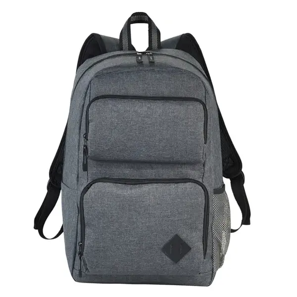 Deluxe Grey 15” Laptop Backpack Water Resistant Computer Bag